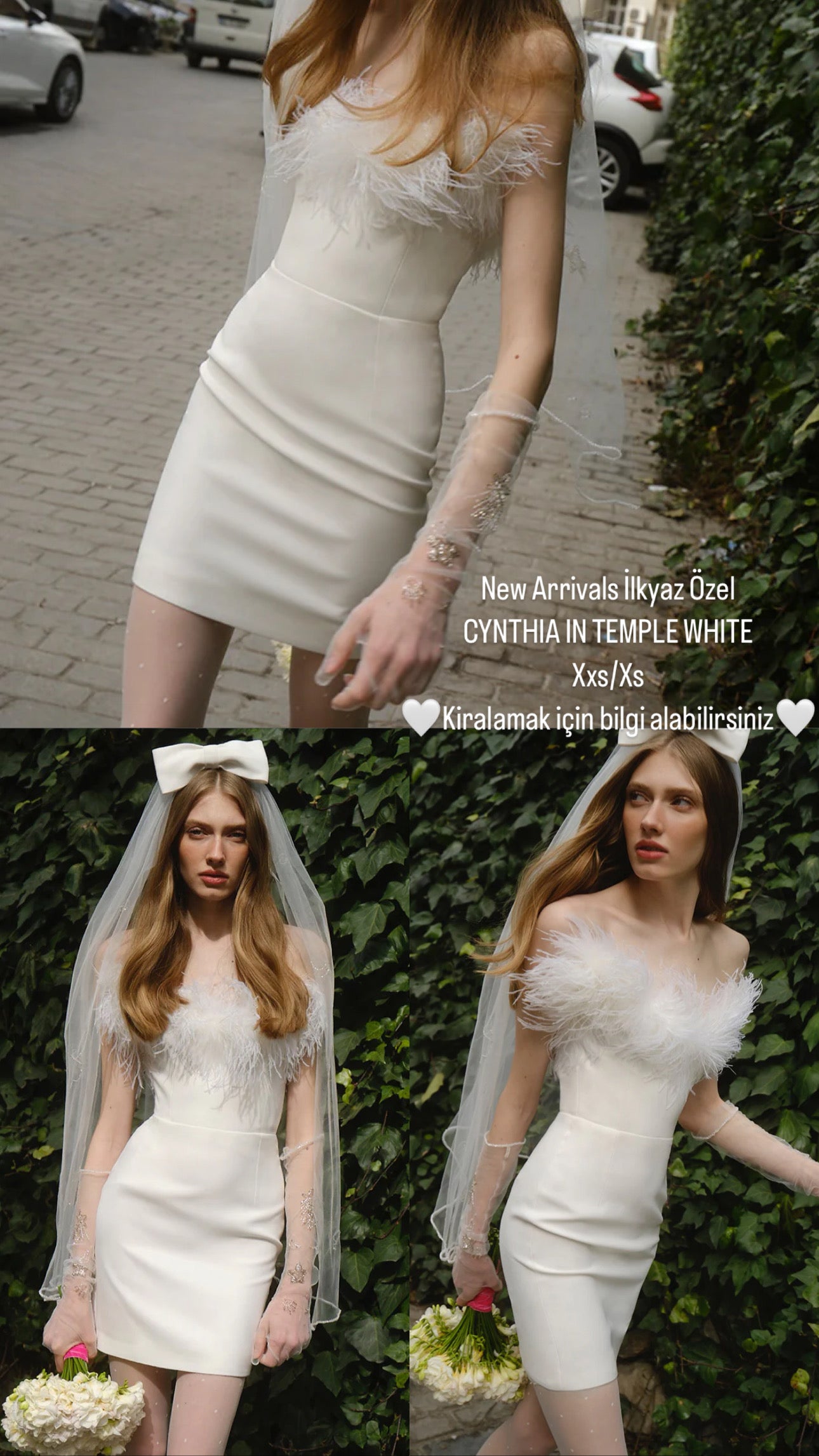 New Arrivals beyaz otriş elbise