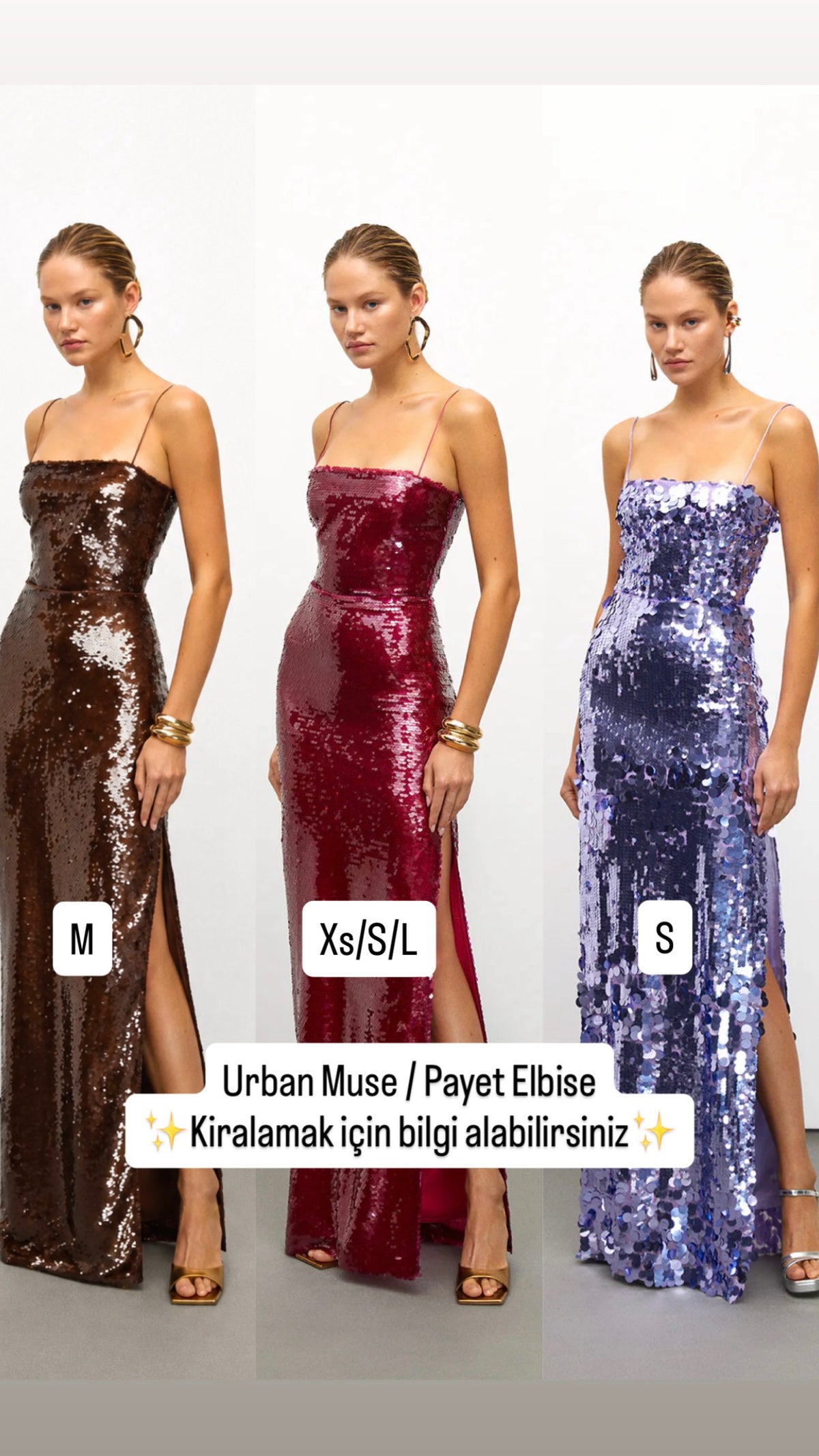Urban Muse bordo uzun elbise