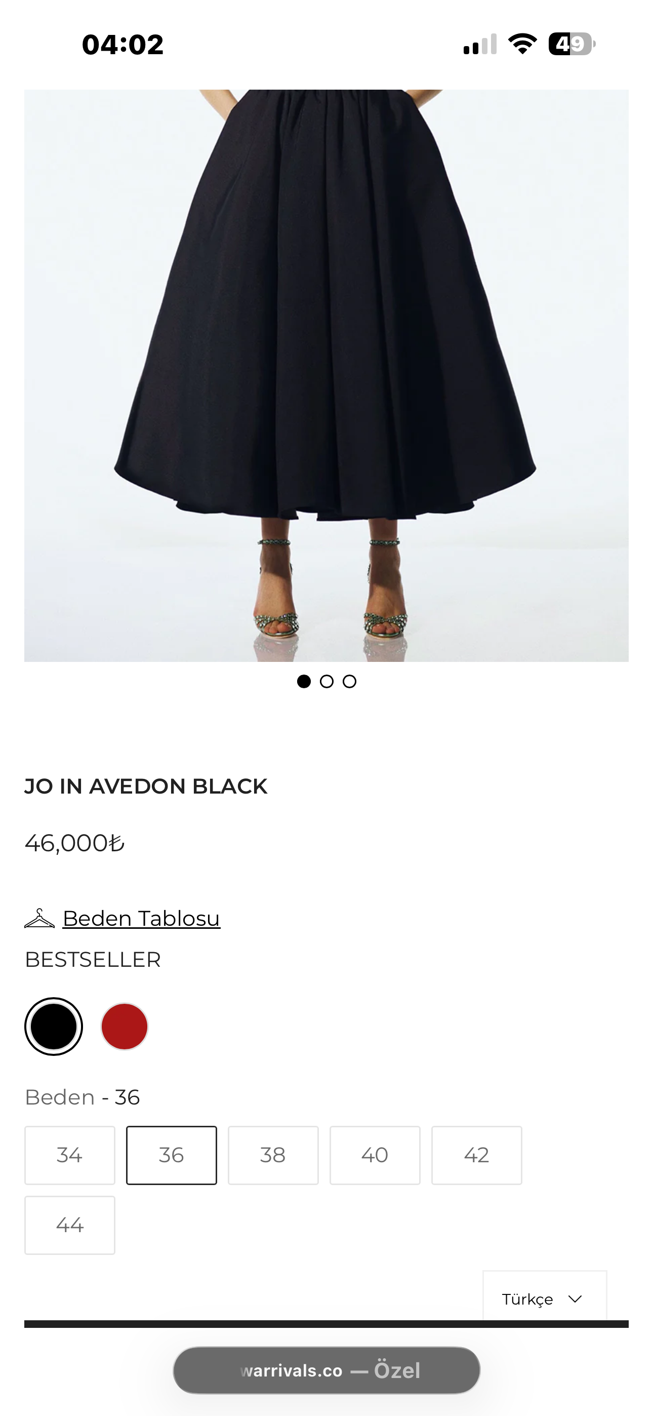 New Arrivals JO IN AVEDON BLACK Elbise