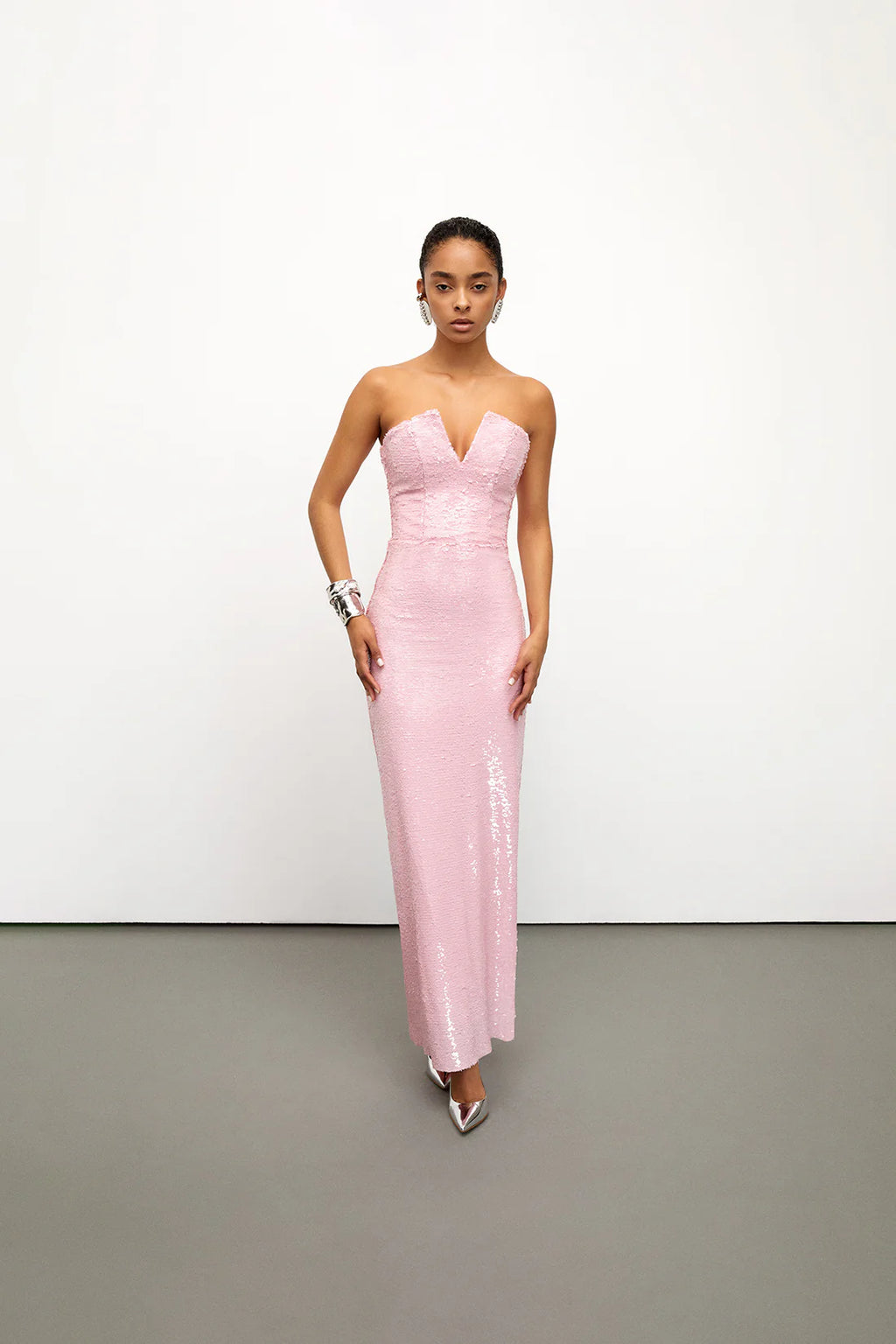 Urban Muse pembe Payet elbise