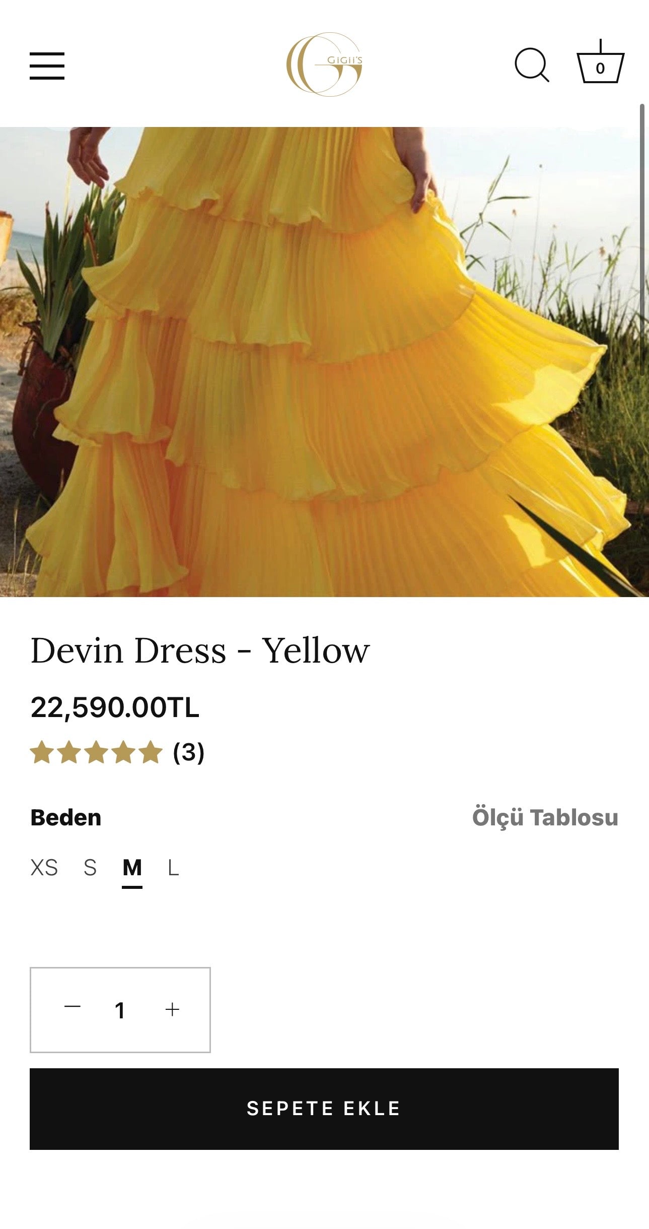 Gigiis Devin Sarı Maxi Elbise