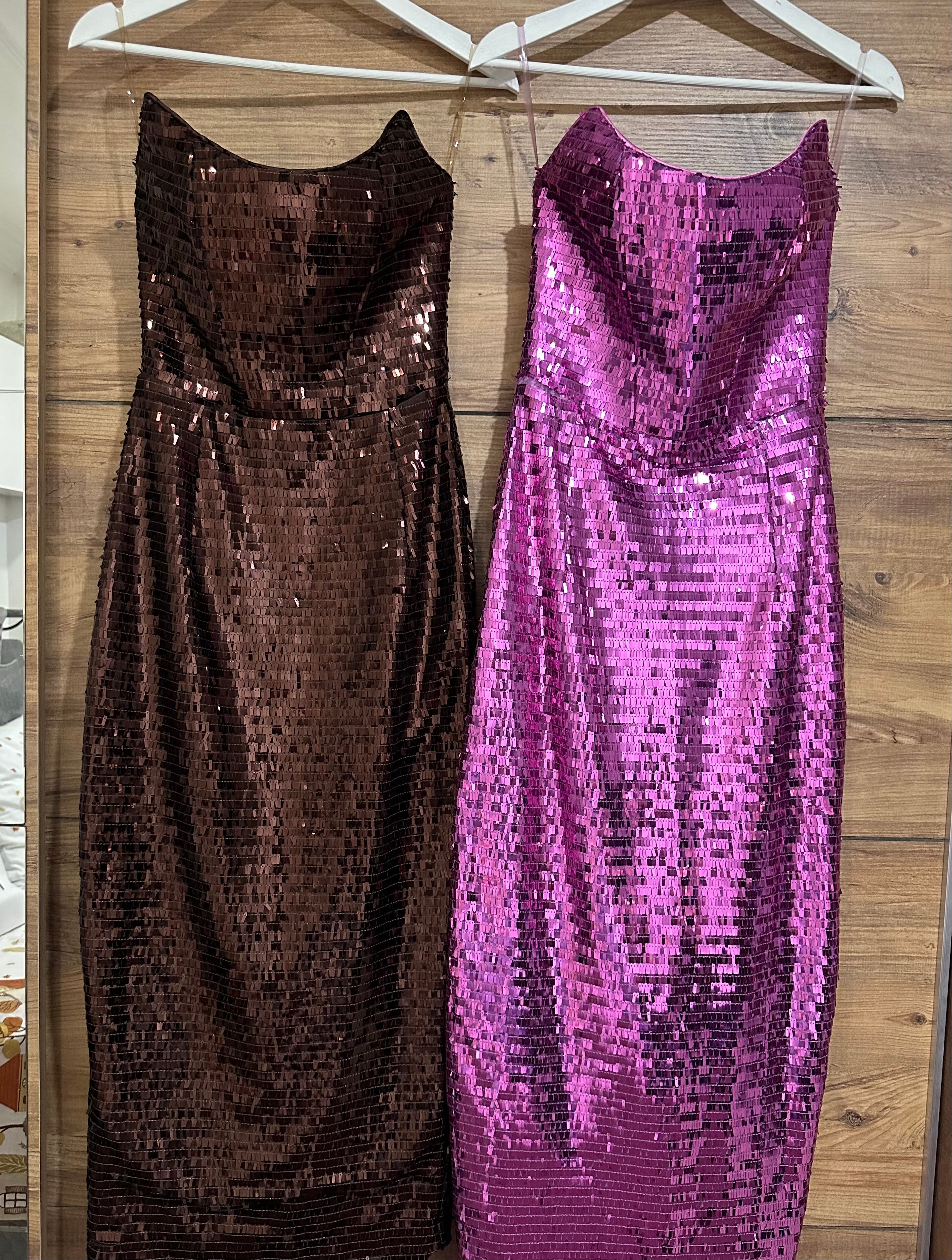 Urban Muse pembe Payet midi elbise