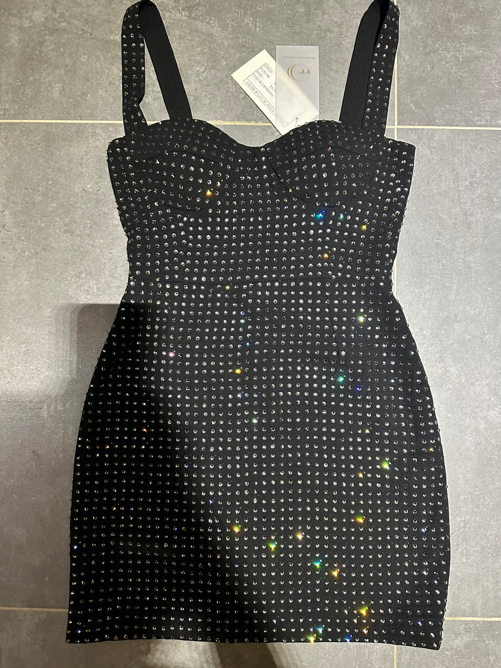 Gigiis Taşlı Mini elbise