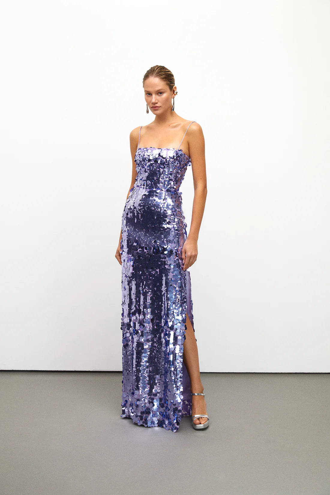 Urban Muse mor uzun payet elbise