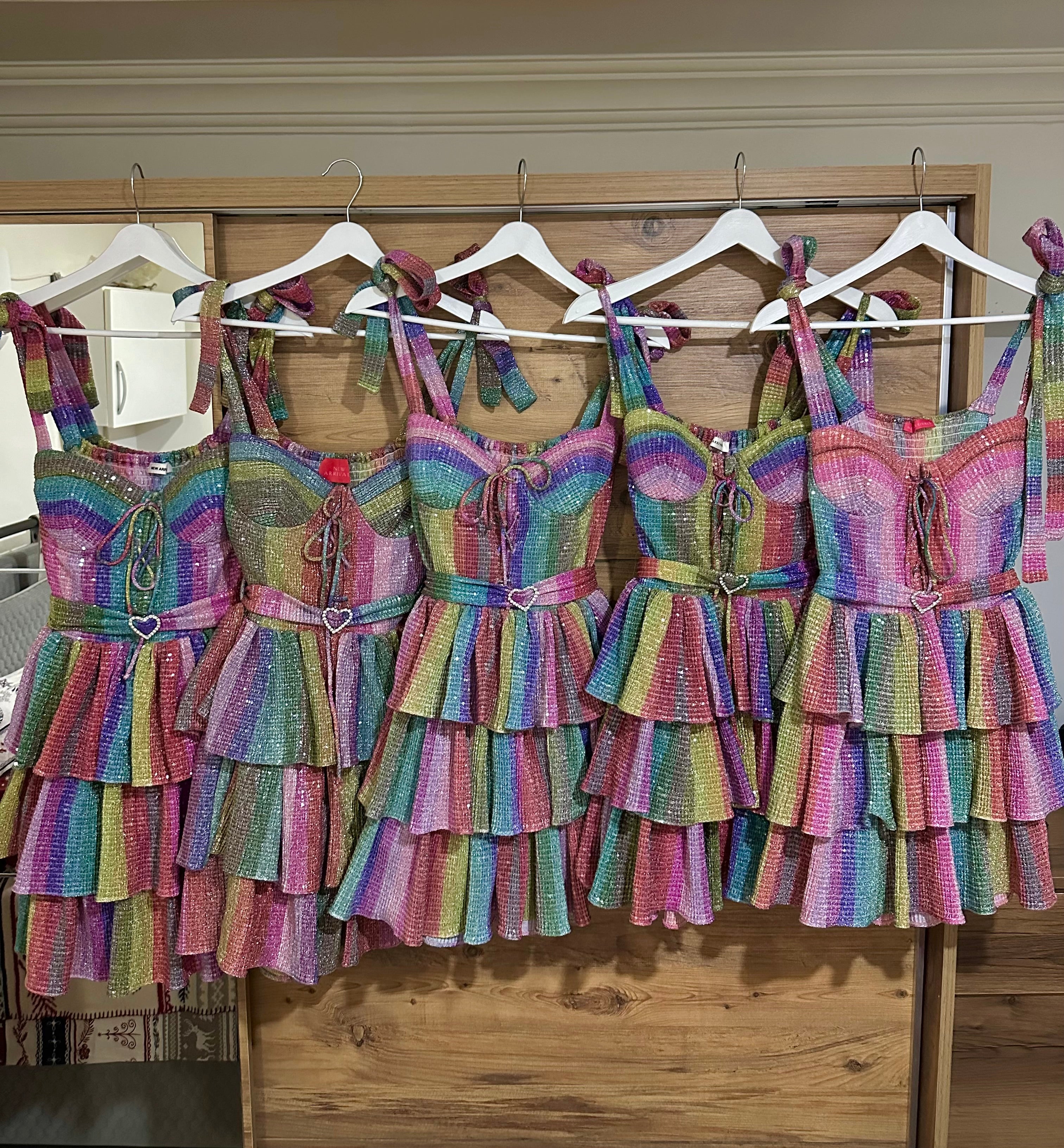 New Arrivals Lily Rose Rainbow Elbise