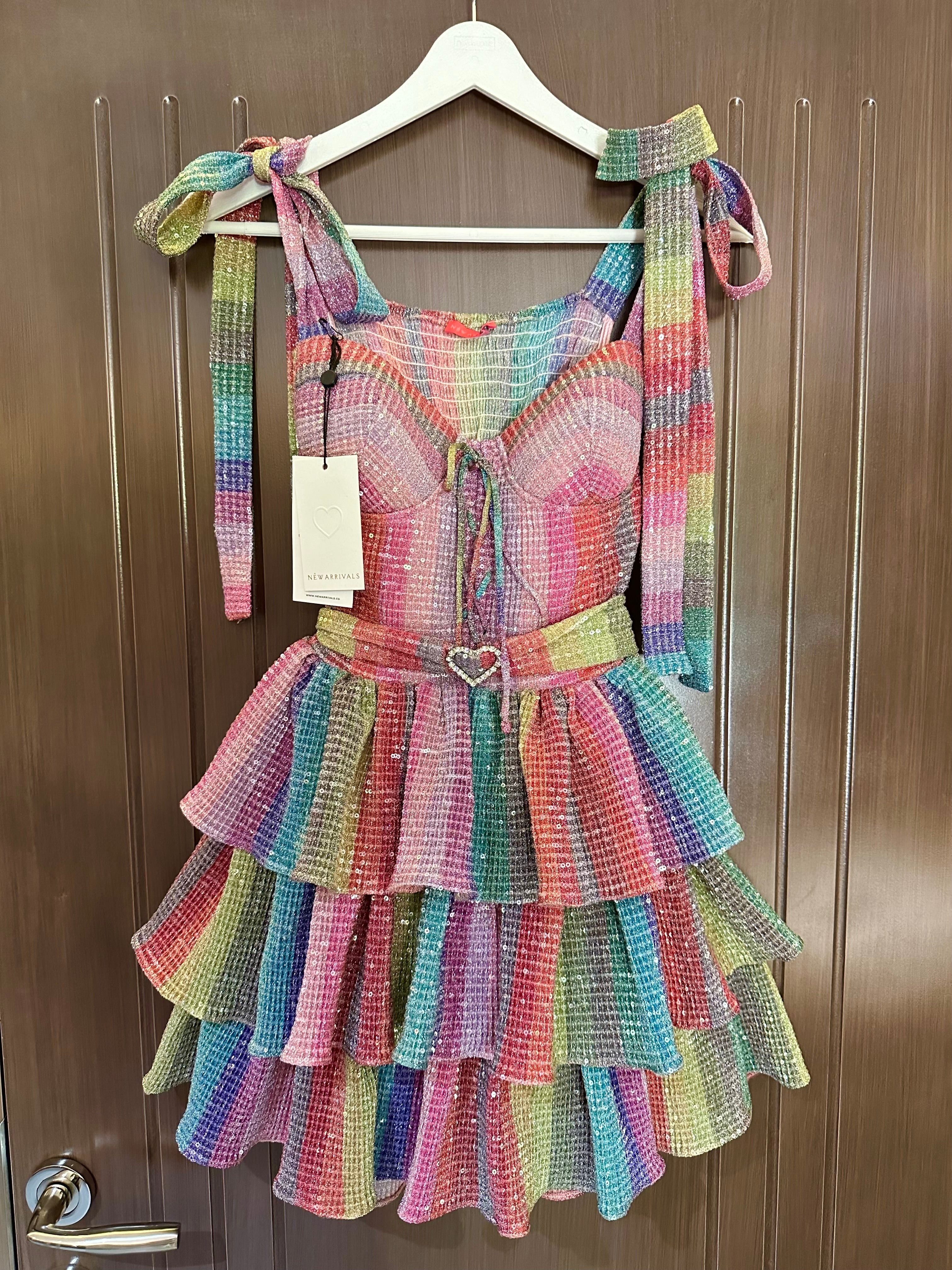 New Arrivals Lily Rose Rainbow Elbise